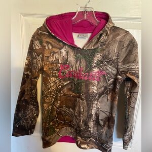 Carhartt Kids Camouflage Hoodie with Pink Logo